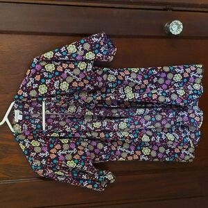 LuLaRoe Bianka Floral Short Sleeve Kimono Cardigan Size 3 ( 10/12)